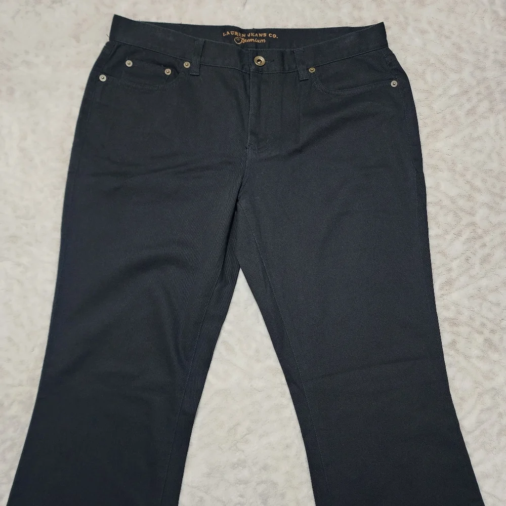 RLL Lauren‎ Jeans Co Ralph Lauren Women's  Contemporary BootCut Sz 10 Black - Picture 2 of 15